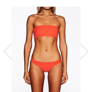 Triangl Swimwear - Orange strapless bathing suit